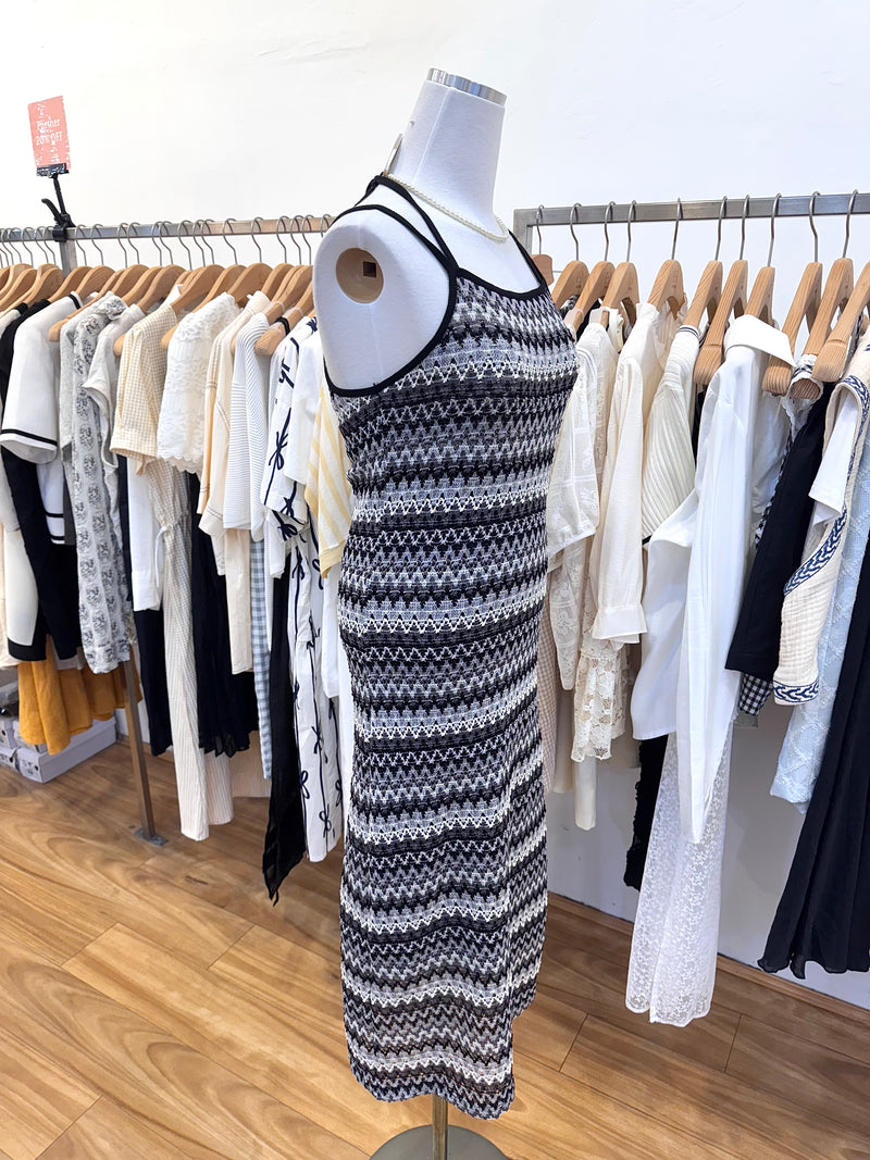 Grey Knit Long Dress