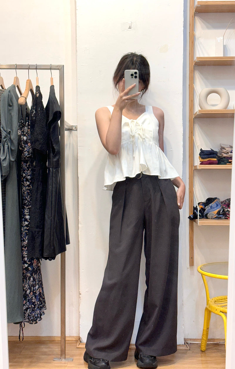 Belted Wide Pants