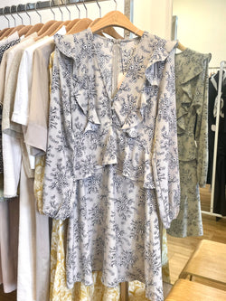 Floral Falbala Maxi Dress