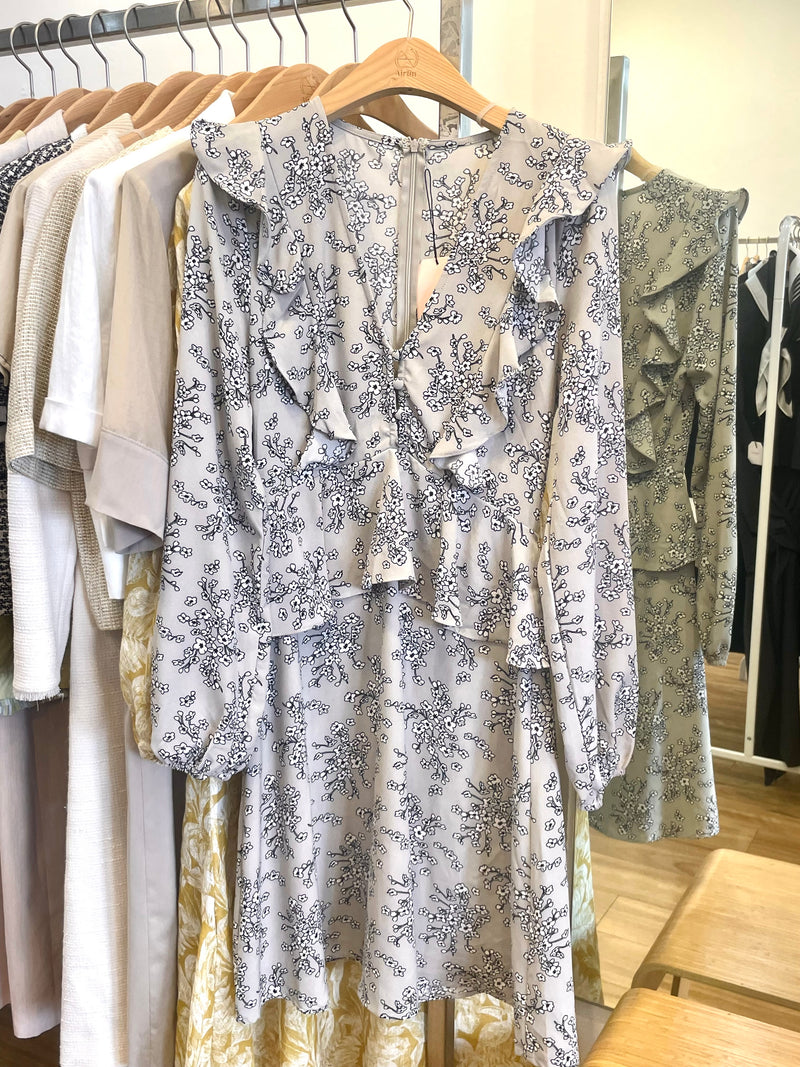 Floral Falbala Maxi Dress