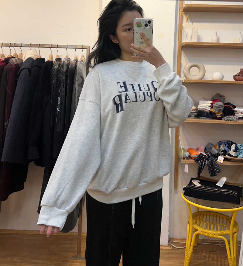 Grey Lettered Sweatshirt