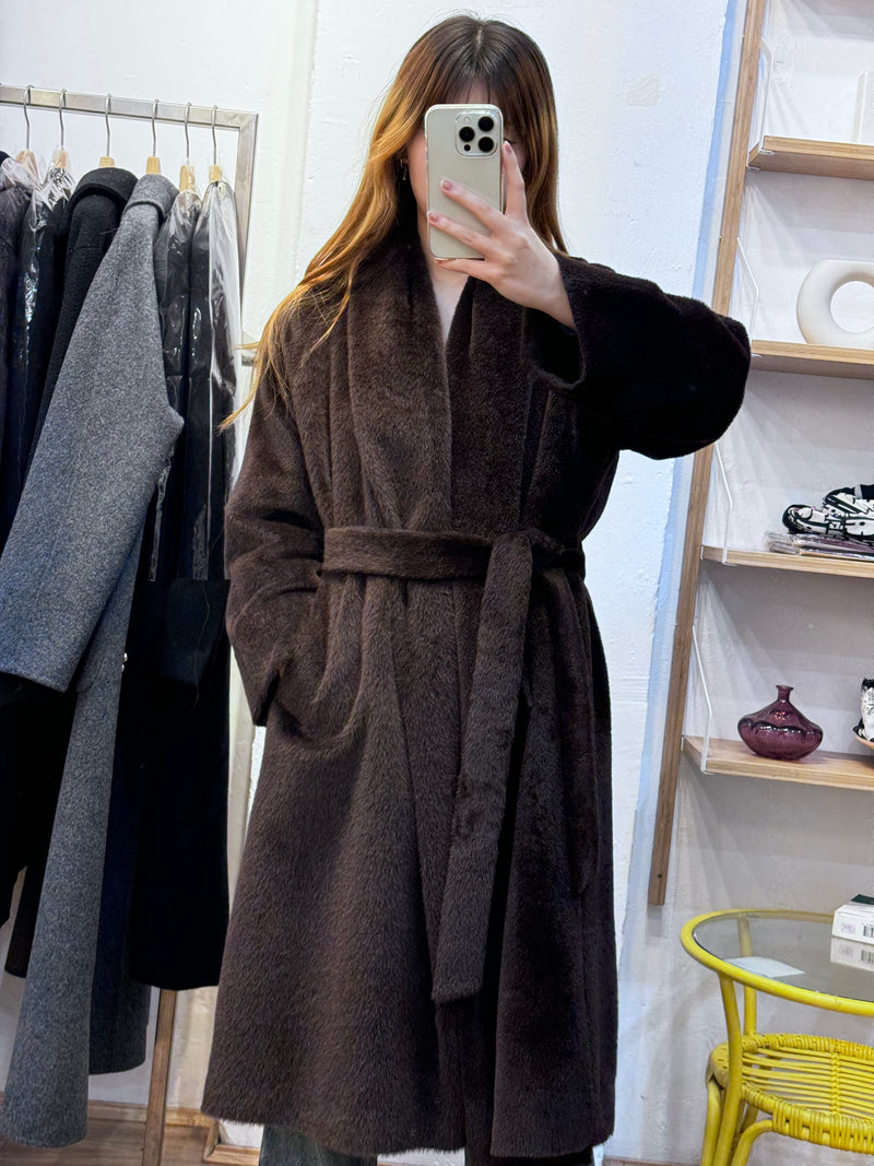 Cozy Brown Alpaca Coat