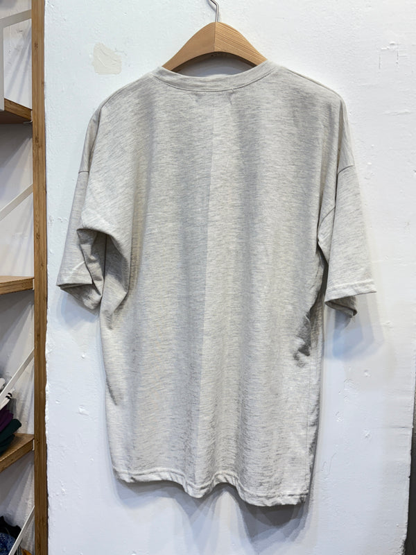 Grey Printed Oversized T-Shirt