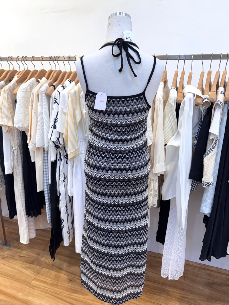 Grey Knit Long Dress