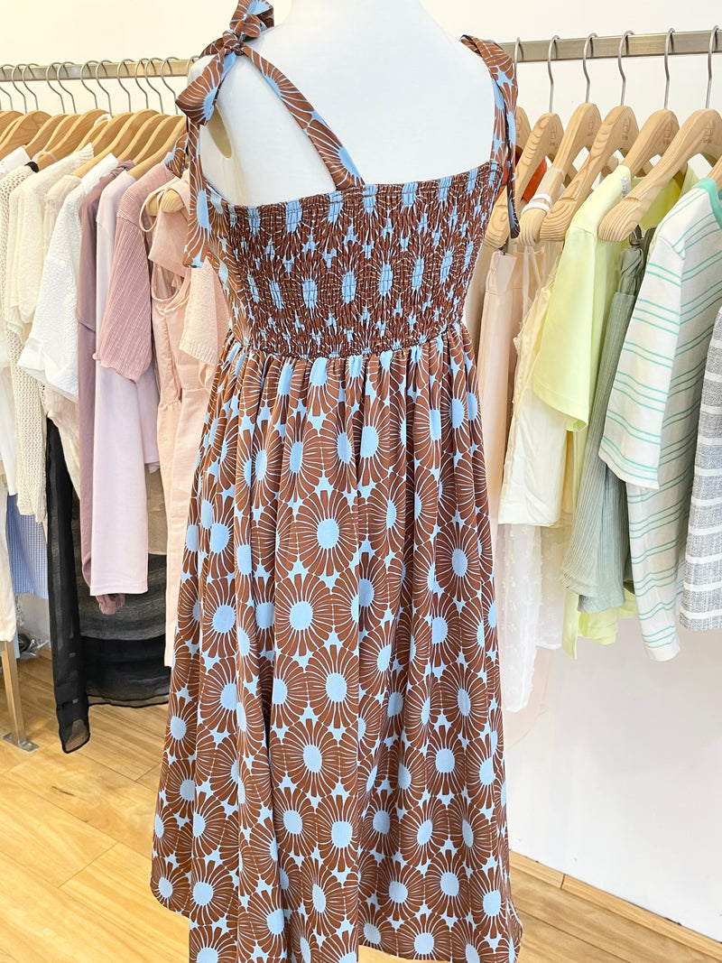 Chocolate Sky Floral Dress