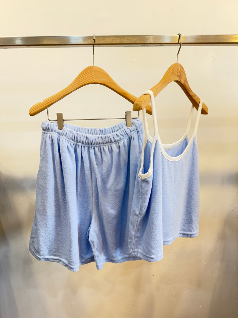 Blue Cami and Shorts Set