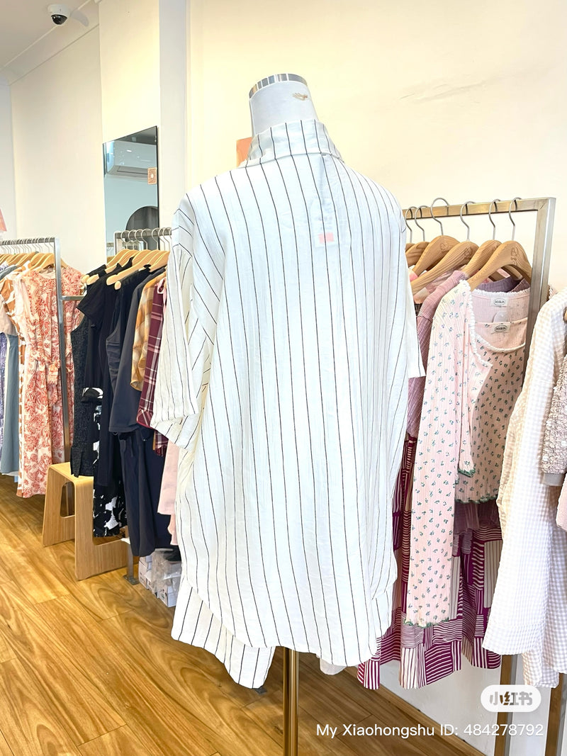 Summer stripe shirt and shorts set