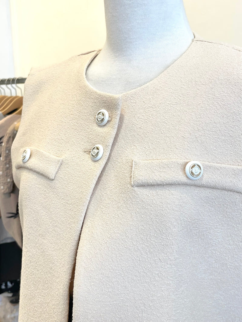 Formal Uniquely-designed Vest - White / Beige