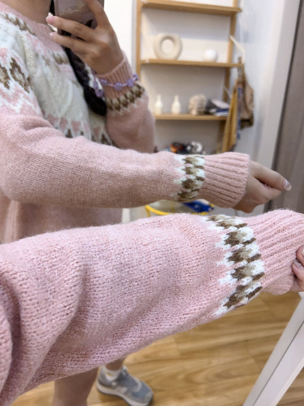 Babyblue/baby pink  knit
