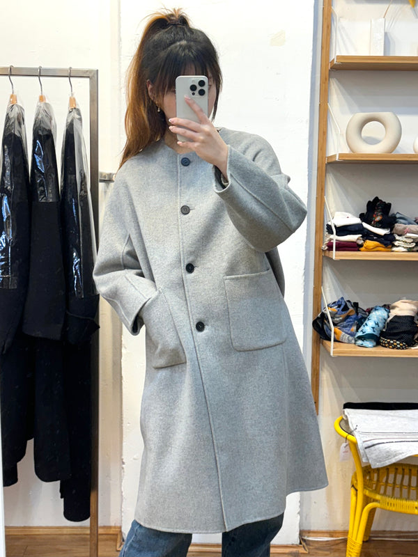 Daily Cute Cashmere and Wool Blended Long Coat