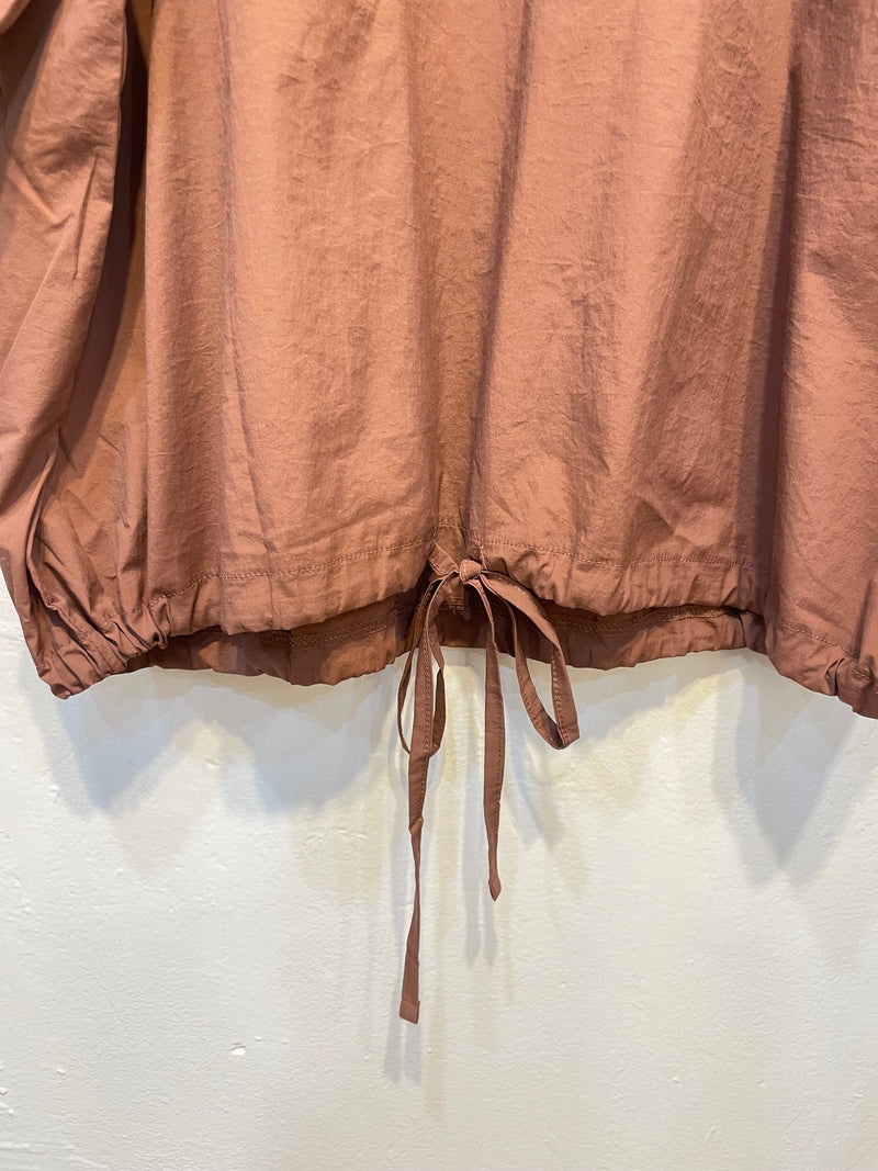 Brown Tie-Front Shirt