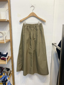 Khaki A-line skirt