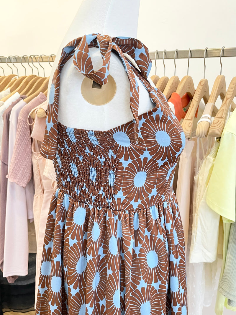 Chocolate Sky Floral Dress