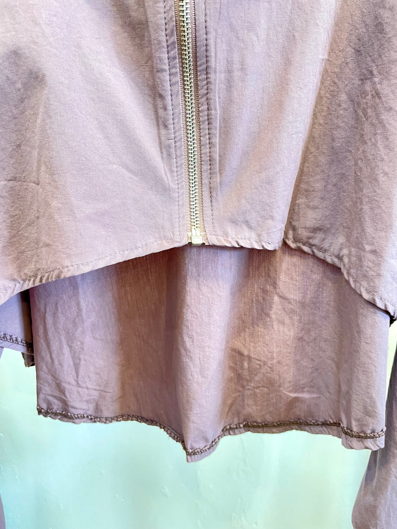 Long-Sleeve Cropped Statement Jacket