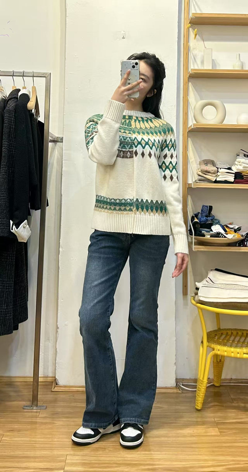 Unique pattern knit sweaters