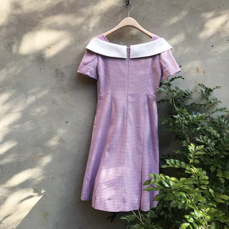 Summer Two Button Dress- Sky Blue, Light Pink