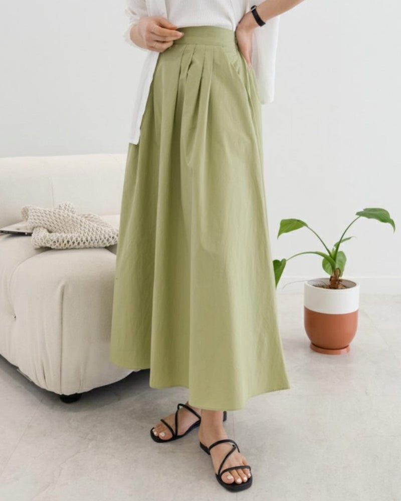 Everyday with light Green Long Skirts
