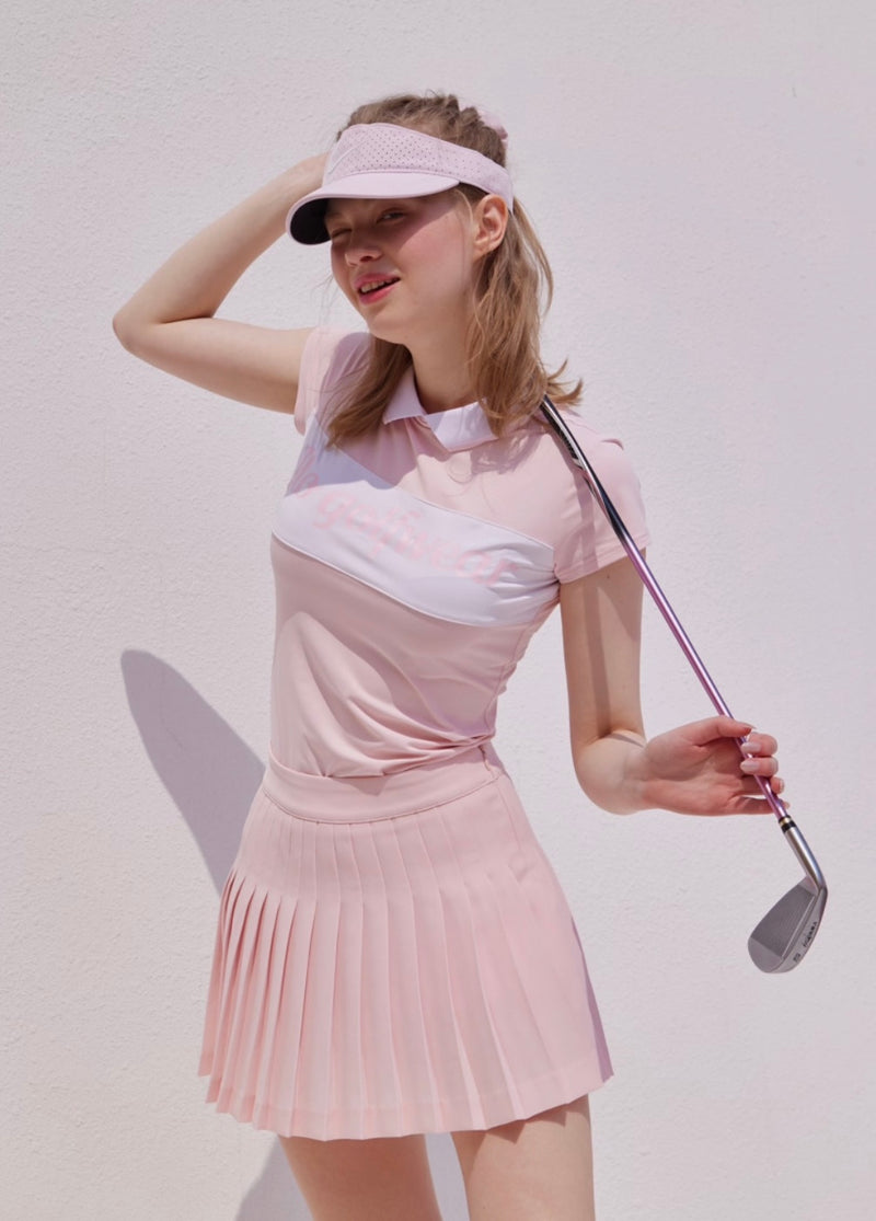 JLO Golf Pleated Skirts - Pink /White