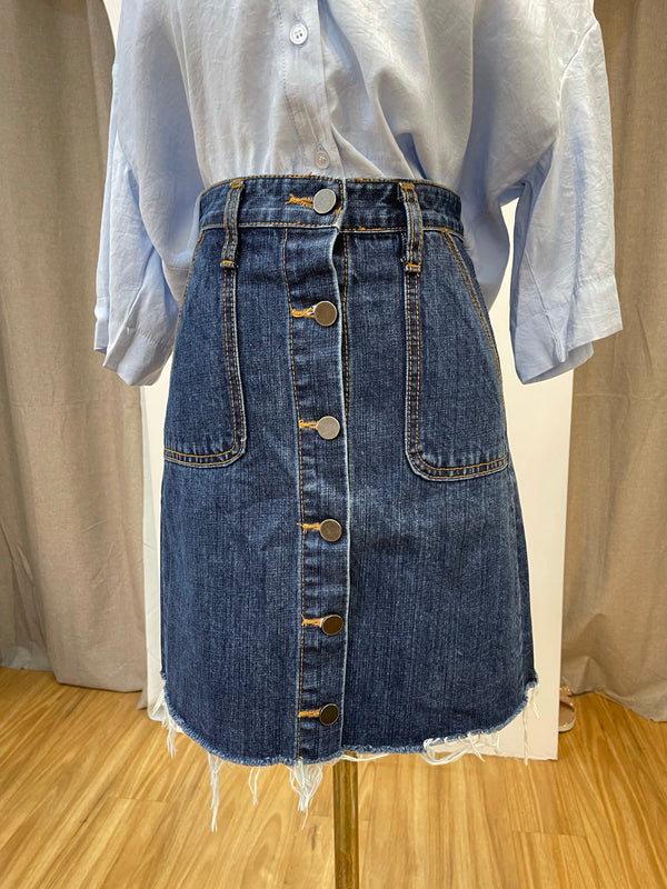 Buttoned Jean skirt