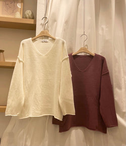 Oversized wool blended jumpers
