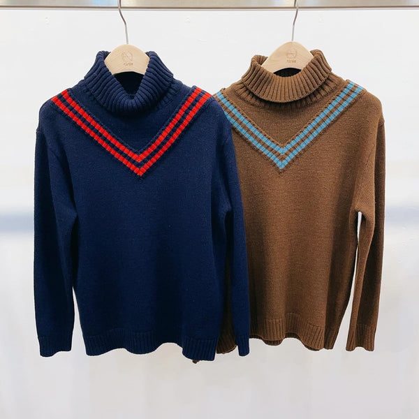 Knit high neck jumpers-sweaters