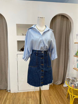 Buttoned Jean skirt