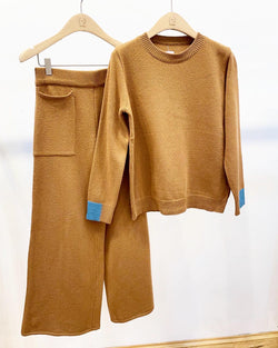 Knitted wool jumper and pants sets